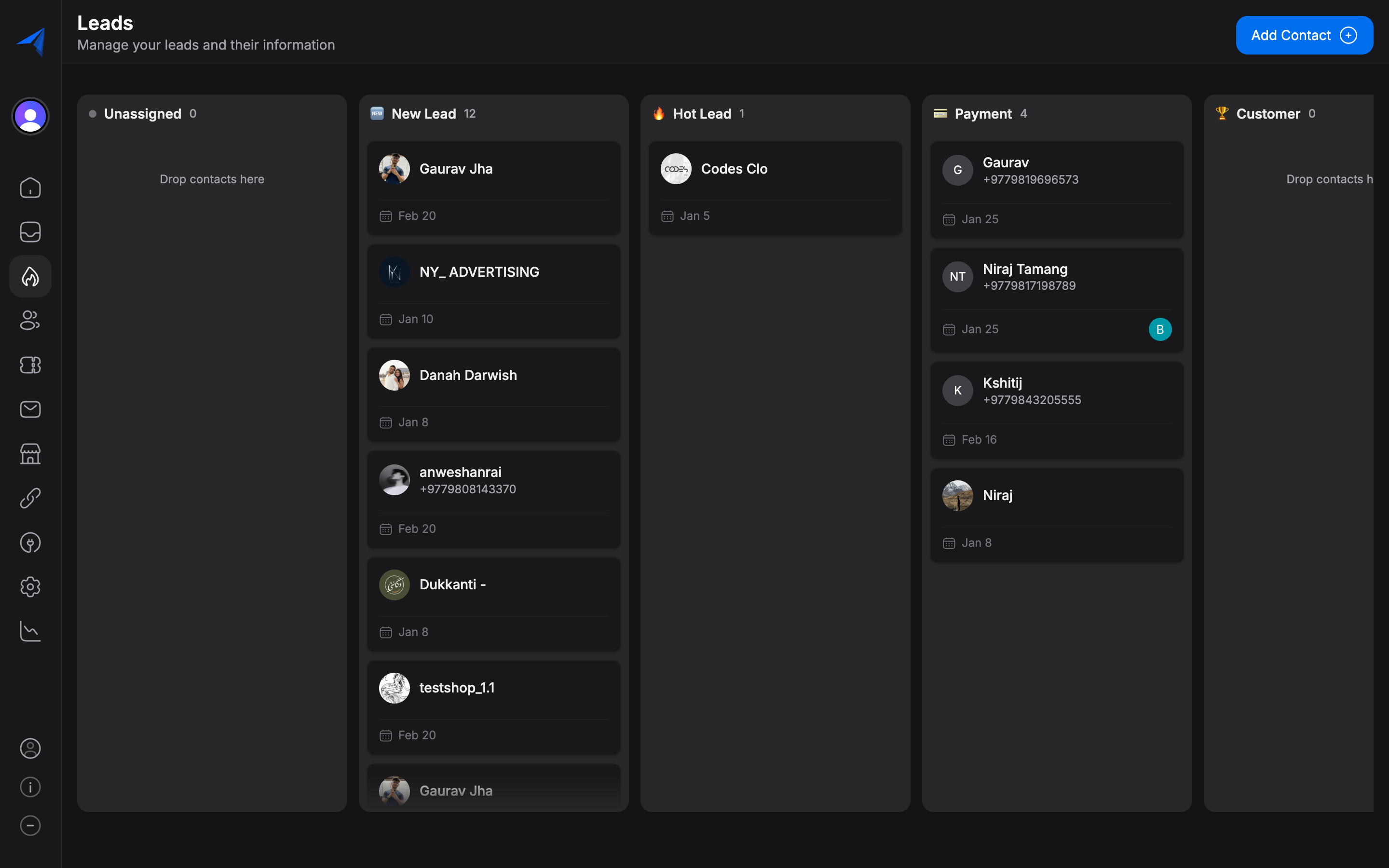 Lifecycle Board filters