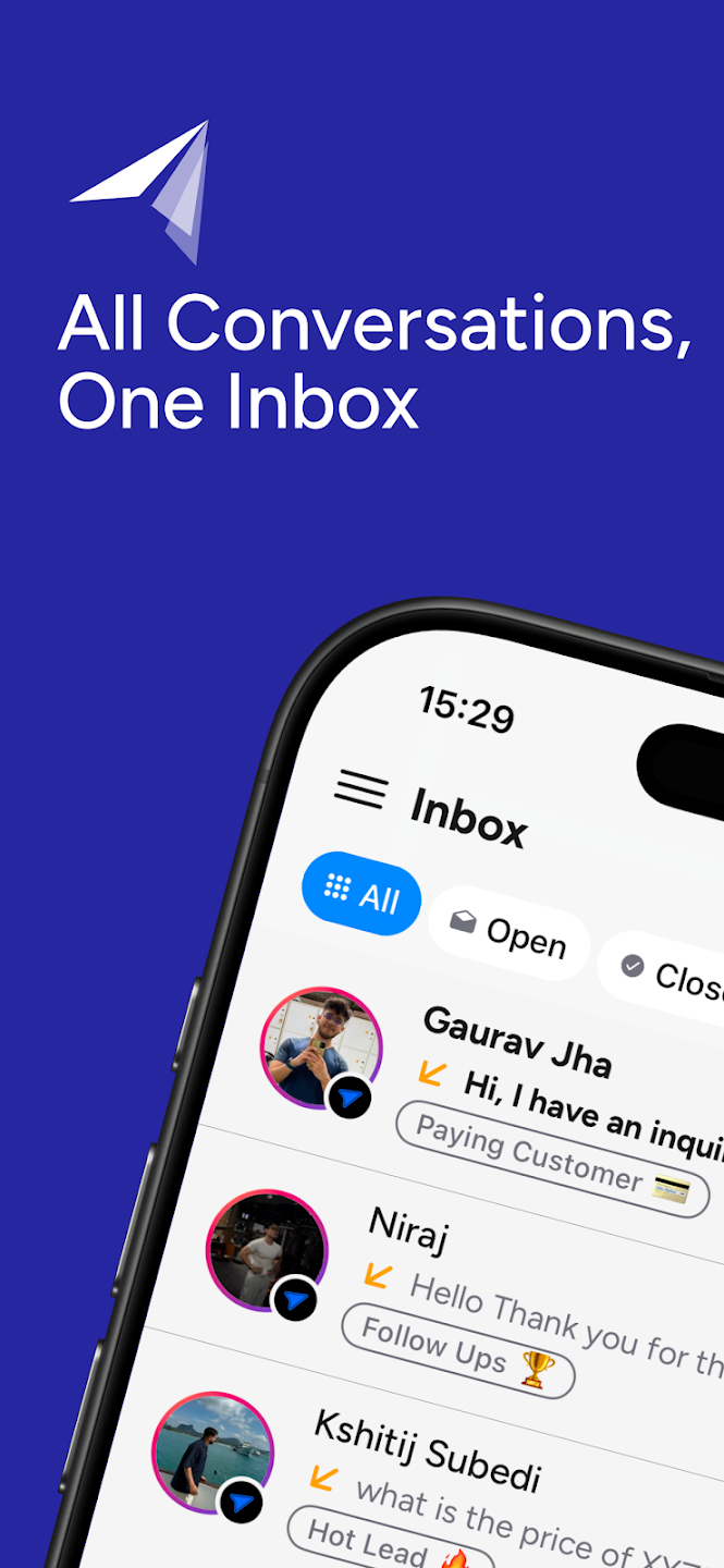 Replyn unified inbox on mobile